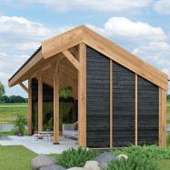 DHZ Kapschuur Boekelo Douglas 900 x 250 cm zwart geïmpregneerd