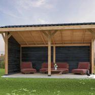 DHZ Kapschuur Goor Douglas 600 x 300 cm zwart geïmpregneerd