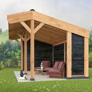 DHZ Kapschuur Goor Douglas 600 x 300 cm zwart geïmpregneerd