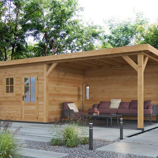 DHZ Plat dak Holten geschaafd douglas 300 x 300+390 cm