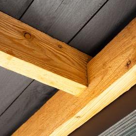 DHZ Plat dak Ommen Douglas 300 x 400 cm zwart geïmpregneerd