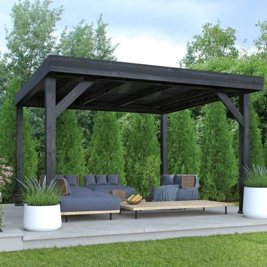 DHZ Rijssen Douglas 400 x 400 cm zwart geïmpregneerd