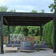 DHZ Rijssen Douglas 400 x 400 cm zwart geïmpregneerd