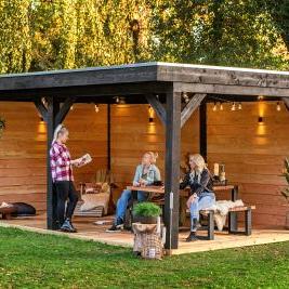 DHZ Rijssen Douglas 400 x 400 cm zwart geïmpregneerd