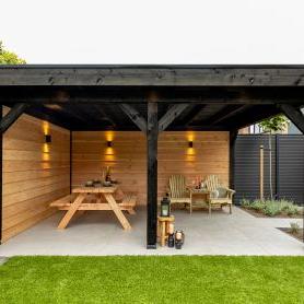 DHZ Rijssen Douglas 400 x 400 cm zwart geïmpregneerd