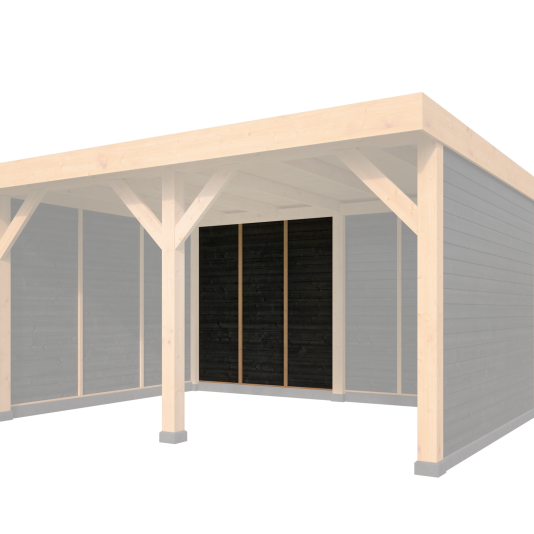 DHZ Rijssen wand module Type B 250 x 224 cm zwart geïmpregneerd