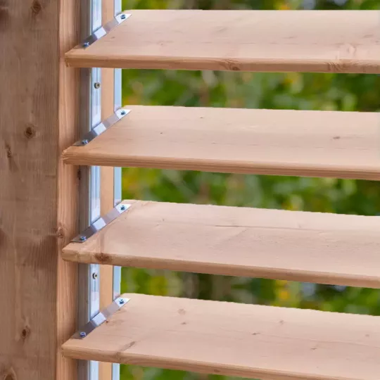 DHZ Shutter element 100 x 224 cm, RVS flex fence + douglas planken