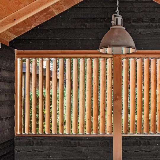 DHZ Shutter element 100 x 224 cm, RVS flex fence + douglas planken