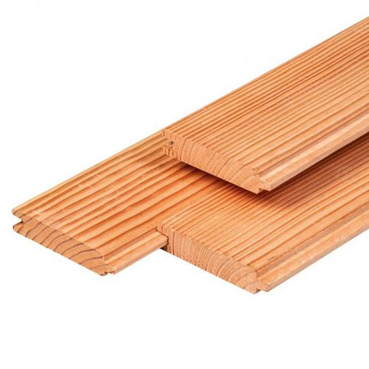 Douglas blokhutprofiel 2,8 x 19,5 x 400 cm, gedroogd, geschaafd