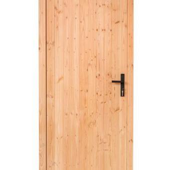 Douglas enkele dichte deur B100xH205 cm buitenmaat, linksdraaiend