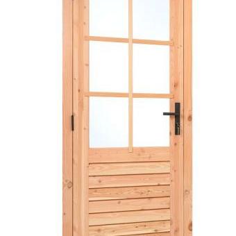 Douglas enkele glas deur 6-ruits B100 x H205 cm (buitenmaat), linksdraaiend