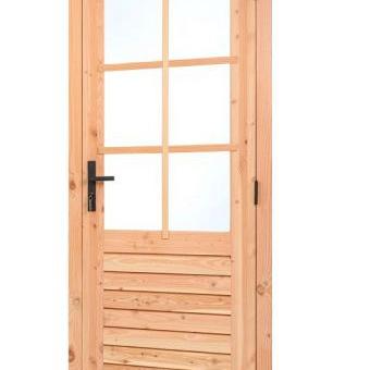 Douglas enkele glas deur 6-ruits B100 x H205 cm (buitenmaat), rechtsdraaiend