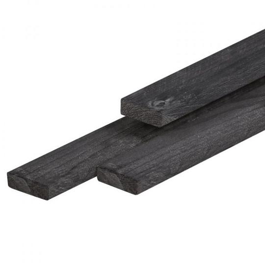 Douglas regel 4,5 x 7,5 x 250 cm, vers, zwart geïmpregneerd, fijnbezaagd, scherpkantig