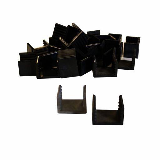 PVC adaptor clip t.b.v. centreren 25-28 mm profielplanken in de H-gleufpaal