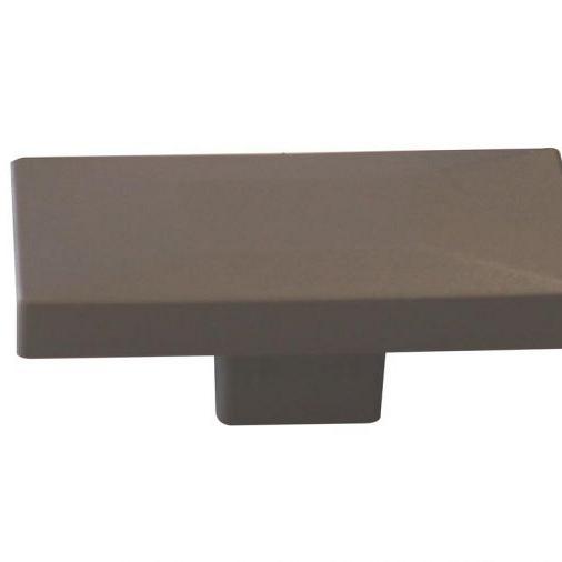 PVC afdekdop t.b.v. H-gleufpaal, kwartsgrijs RAL7039
