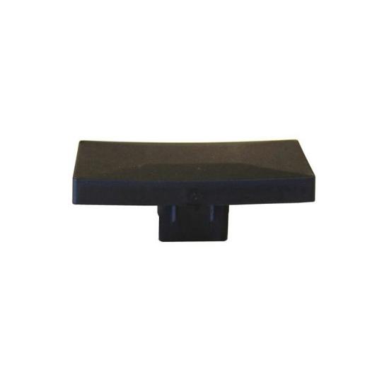 PVC afdekdop t.b.v. H-gleufpaal, zwart RAL9005