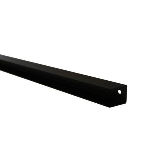 Stalen afdekkap met structuur poedercoating t.b.v. H-gleufpaal, 4,5 x 3,7 x 224 cm, zwart RAL9005