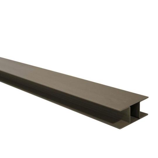 Stalen H-gleufpaal met structuur poedercoating 4,2 x 9,6 x 275 cm kwartsgrijs RAL7039