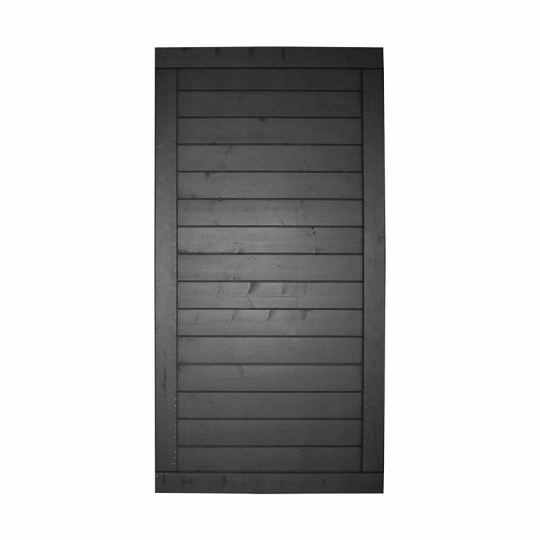 Vuren tuindeur Hillhout Basic Excellent, 100 x 180 x 4,5 cm, zwart gespoten (RAL 9005)