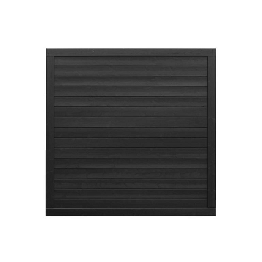 Vuren tuinscherm Hillhout Basic Excellent, 180 x 180 x 4,5 cm, zwart gespoten (RAL 9005)