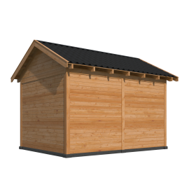 Overkapping Hamar L Type 2 Douglas gedroogd potdekselplank blank – luxe buitenverblijf met natuurlij