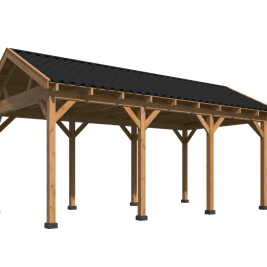 Overkapping Hamar L Type 5 Douglas gedroogd potdekselplank blank – luxe buitenverblijf met natuurlij