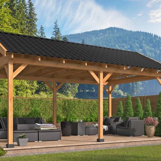 Hamar XL overkapping basisset Douglas gedroogd – complete basis voor een stijlvolle buitenruimte