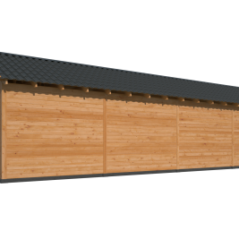 Overkapping Hamar XL Type 10 Douglas gedroogd potdekselplank blank – ruime en luxe buitenoverkapping