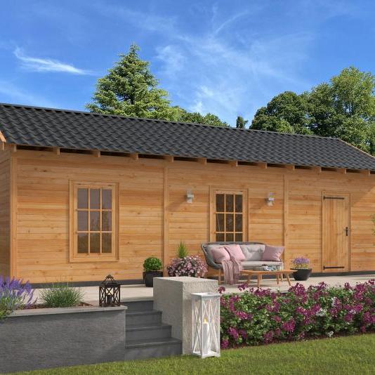 Tuinhuis Hamar XL Type 8 Douglas gedroogd potdekselplank blank – duurzaam en stijlvol buitenverblijf