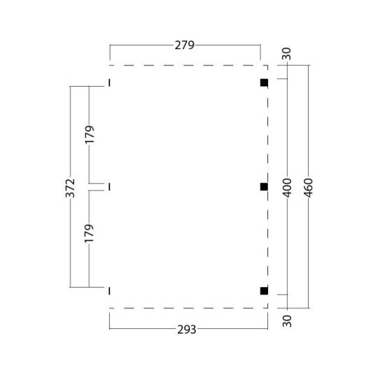 Kapschuur Billund XL uitbreidingsset Red Class Wood 300 x 460 cm – extra uitbreiding voor uw kapschu