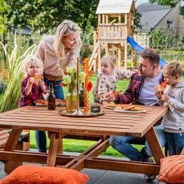 Hardhouten Picknicktafel Premium - vierkant