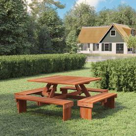 Hardhouten Picknicktafel Premium - vierkant