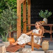 Hardhouten Stoel Relax