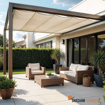 Harmonicadoek 290 x 400 cm zand HDPE