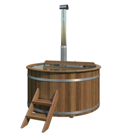 Hottub met interne RVS kachel Ø180 cm Thermowood