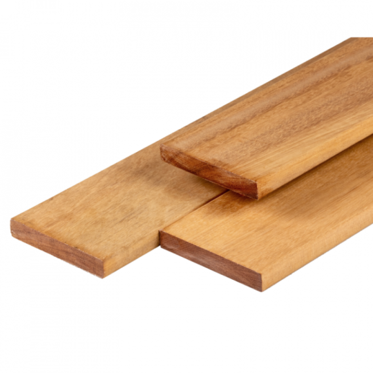 Tatajuba hardhouten vlonderplank 2,1 x 14,5 x 550 cm kunstmatig gedroogd, geschaafd, FAS