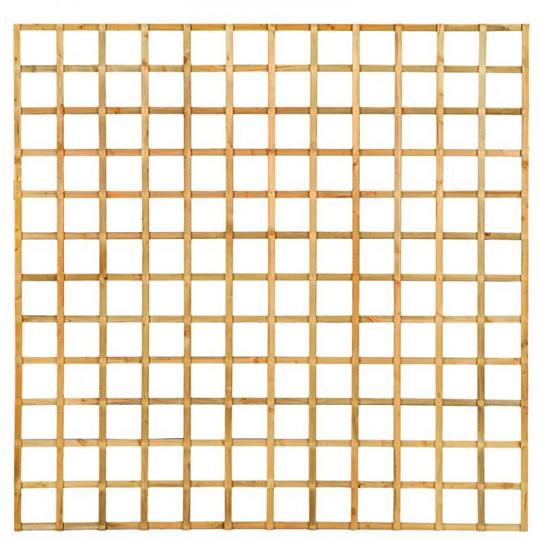 Trellis recht, lamel 1,3 x 2,5 cm grenen groen geïmpregneerd H180 x B180 cm, Neutraal