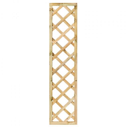 Trellis met lijst, diagonale lamellen grenen groen geïmpregneerd H180 x B40 cm, Neutraal