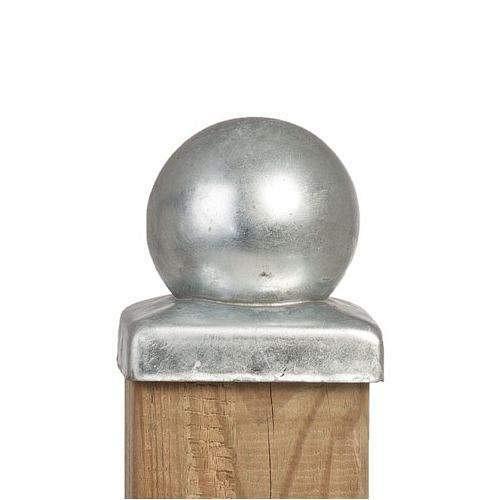 Paalornament verzinkt Bol/plaat 7,1 x 7,1 cm