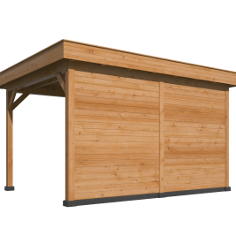 Overkapping Oslo L type 2 Douglas gedroogd met potdekselplank blank