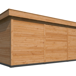 Overkapping met berging Oslo L type 8 douglas gedroogd potdekselplank blank