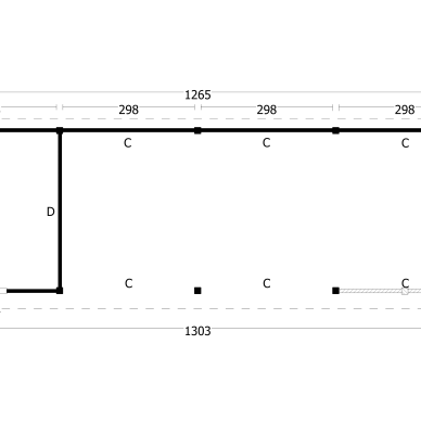 Overkapping met berging Oslo XL type 10 Douglas gedroogd met potdekselplank blank
