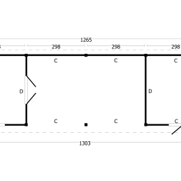 Overkapping met berging Oslo XL, type 12 douglas gedroogd potdekselplank blank