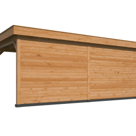Overkapping met berging Oslo XL, type 4 douglas gedroogd potdekselplank blank