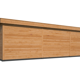 Overkapping met berging Oslo XL, type 8 douglas gedroogd potdekselplank blank