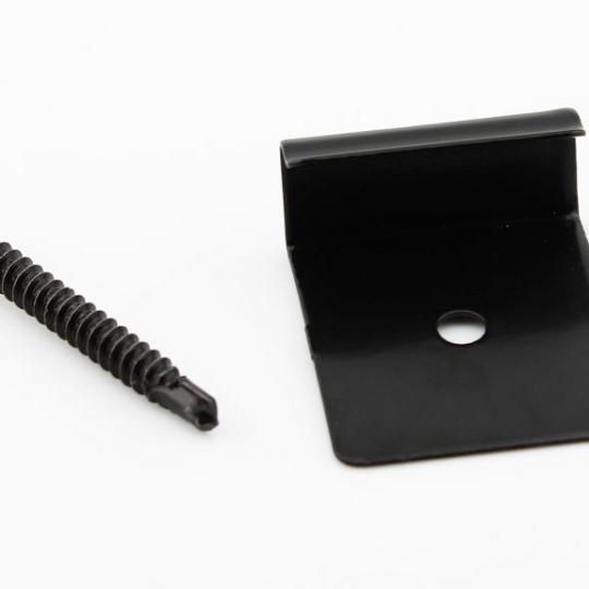 PuraFix vlonderplank beginclip RVS zwart voor blinde bevestiging - set 50 stuks