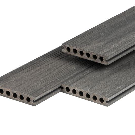 PuraShield composiet vlonderplank 2,3 x 13,8 x 400 cm, dark grey, semi-massief, fijne houtnerf, clip