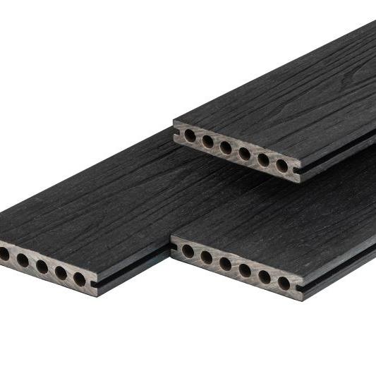 PuraShield composiet vlonderplank 2,3 x 13,8 x 300 cm, ebony black, semi-massief, fijne houtnerf, cl