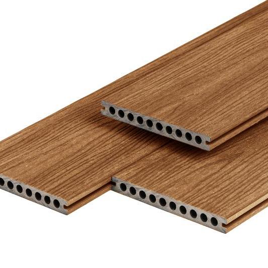 PuraShield composiet vlonderplank 2,3 x 21,0 x 500 cm, teak, semi-massief, fijne houtnerf, clip syst