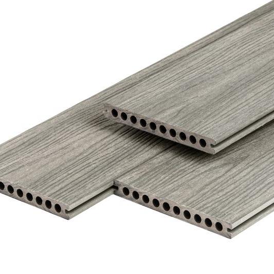 PuraShield composiet vlonderplank 2,3 x 21,0 x 500 cm, light grey, semi-massief, fijne houtnerf, cli